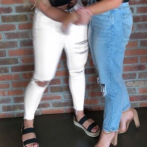 Fashion Nova | Distressed White Skinny Jeans